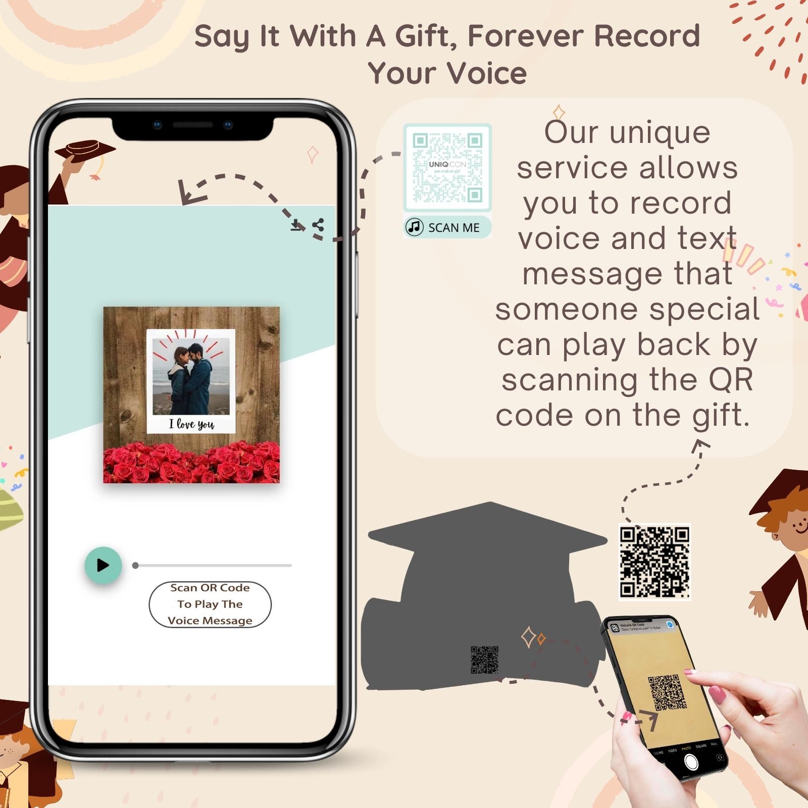 Personalised 4D Shaker Graduation Photo Frame Gift,Gifts From Nursery Primary School Leavers,Leaving College To Teachers For Her Him Daughter - uniqicon