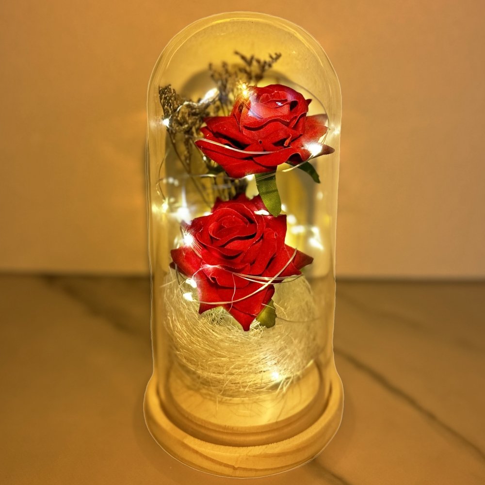 Anniversary & Valentine's Day Gifts For Mom Women, Personalized Rose Lamp, Mother's Day, Birthday Presents For Mom,Girlfriends & Wives Handmade Roses Flowers Galaxy Eternal Enchanted Rose Glass Dome With Message 2F - uniqicon