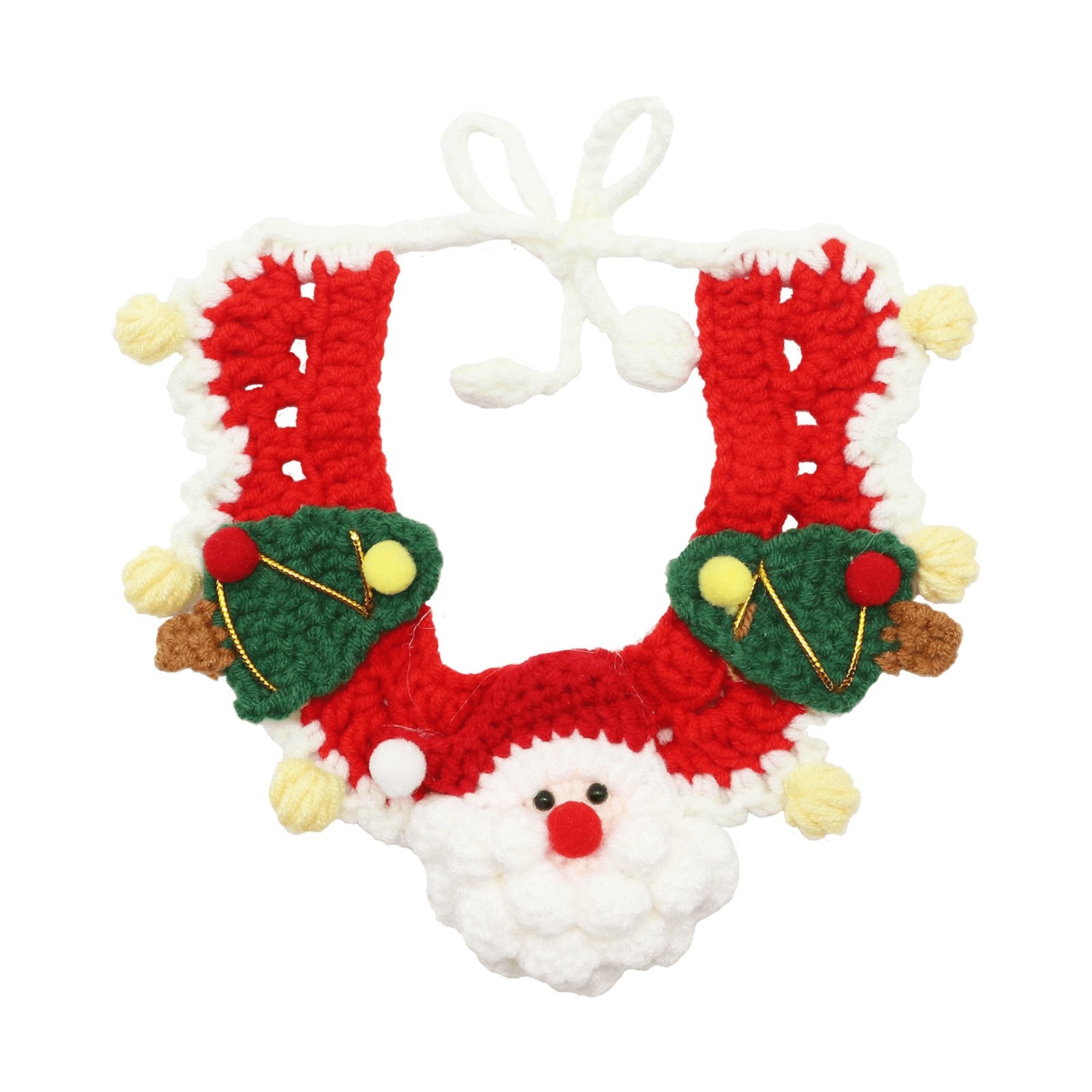 Uniqicon Santa Cat Hat Christmas Costume Dogs Hats Costumes Pets Scarf Outfit Xmas Suit Handmade Knitted Cosplay Pet Clothes Suitable for Large, Medium, and Small Breed - uniqicon