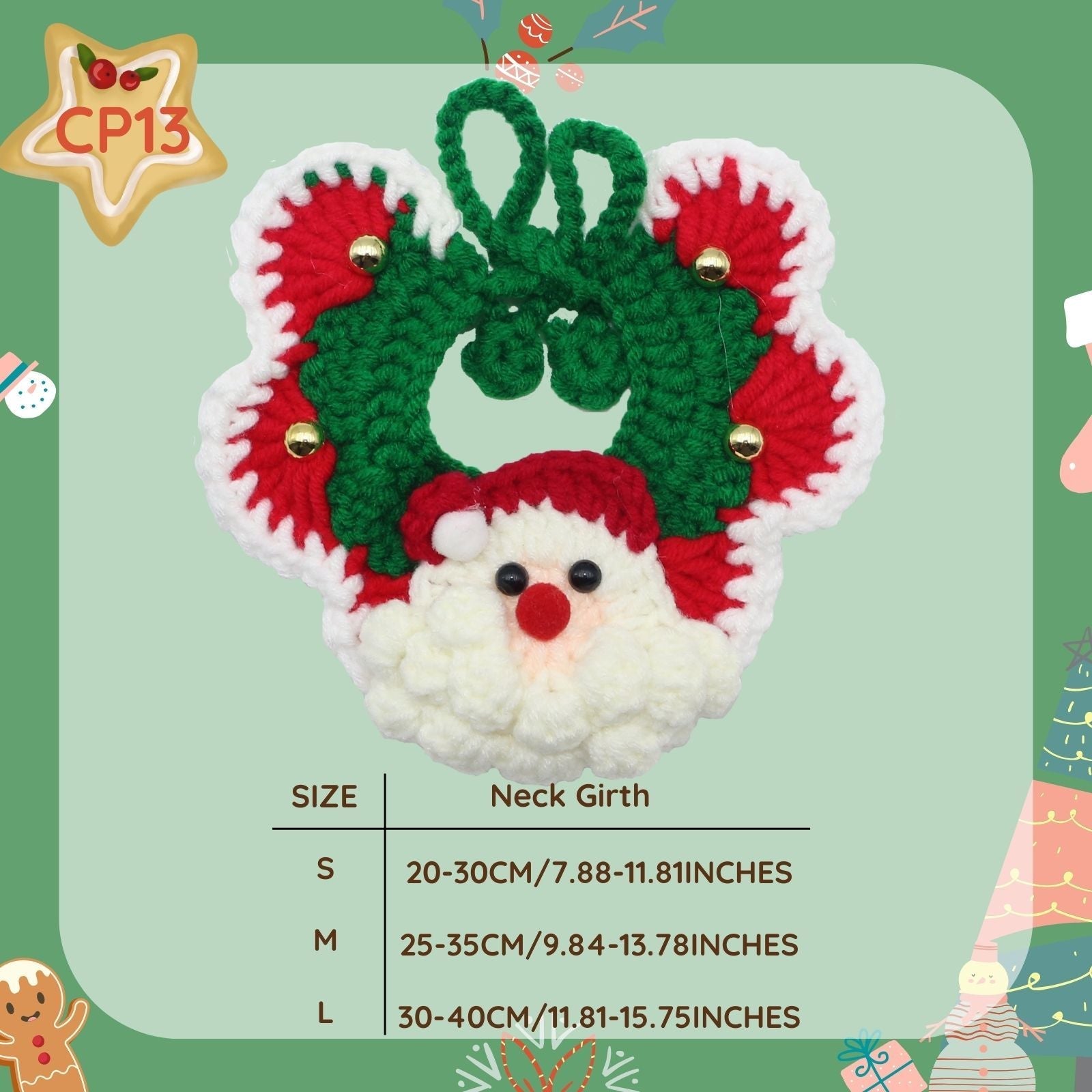 Uniqicon Santa Cat Hat Christmas Costume Dogs Hats Costumes Pets Scarf Outfit Xmas Suit Handmade Knitted Cosplay Pet Clothes Suitable for Large, Medium, and Small Breed - uniqicon